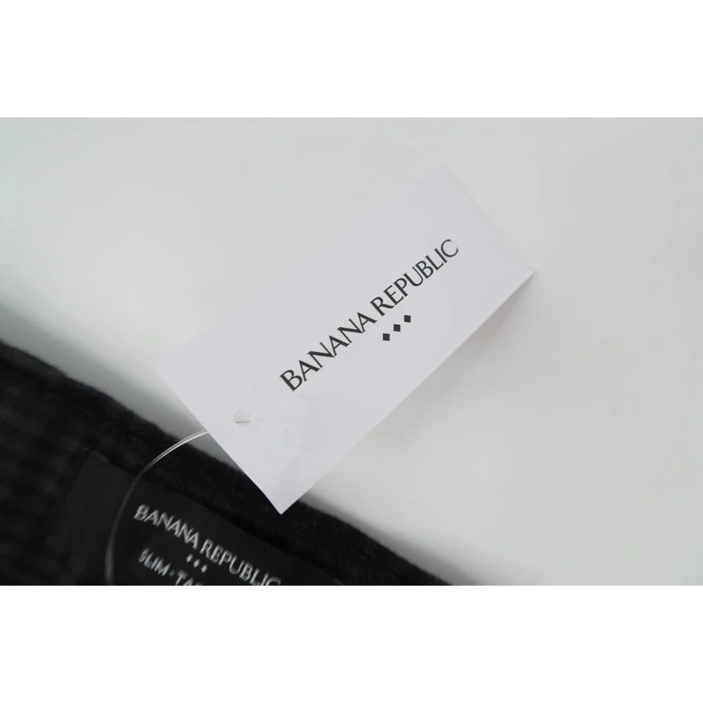 Banana‎ Republic Men's 34x30 Grayson Slim Tapered Fit Ankle Pants Gingham Gray